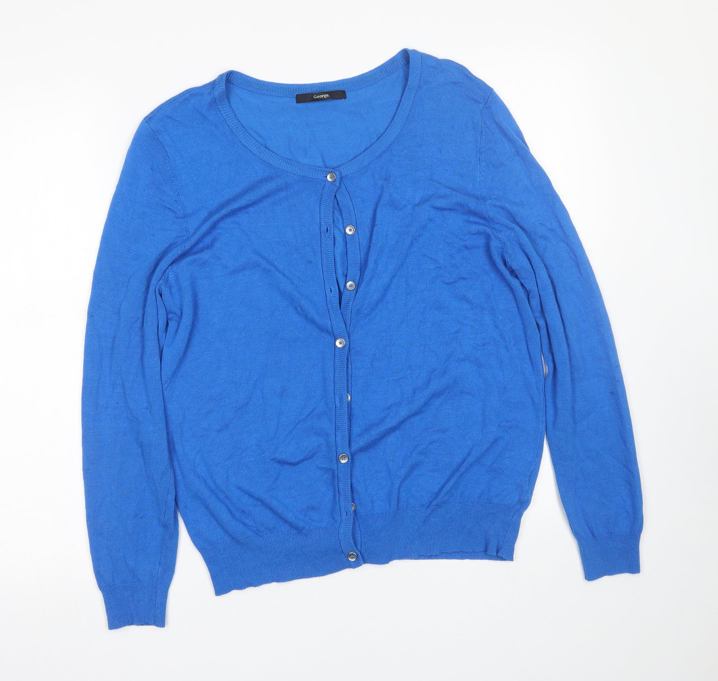 George Womens Blue   Cardigan Jumper Size 16