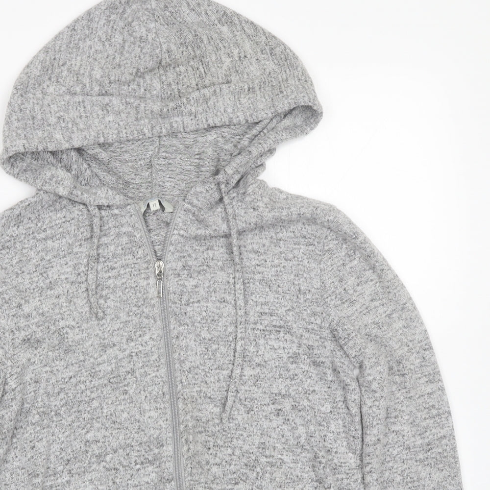 Peacocks Womens Grey   Full Zip Hoodie Size 12