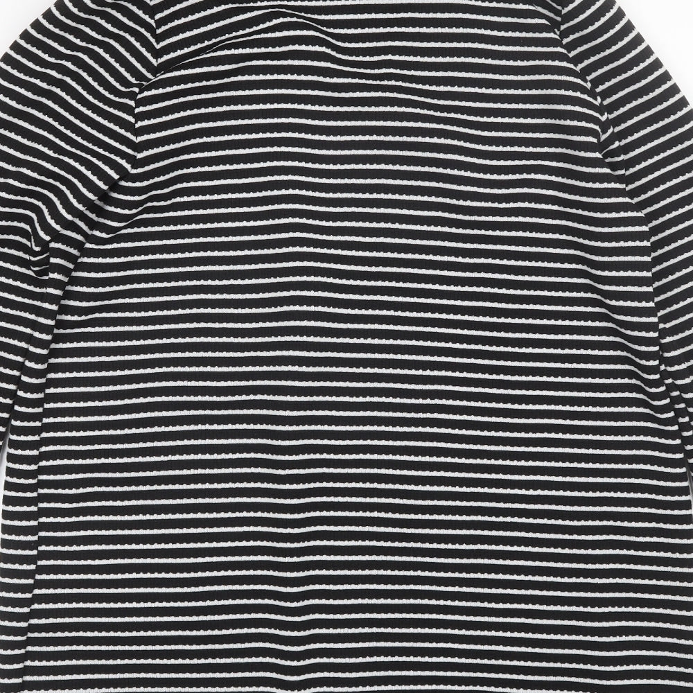 Wallis Womens Black Striped  Cardigan Jumper Size S