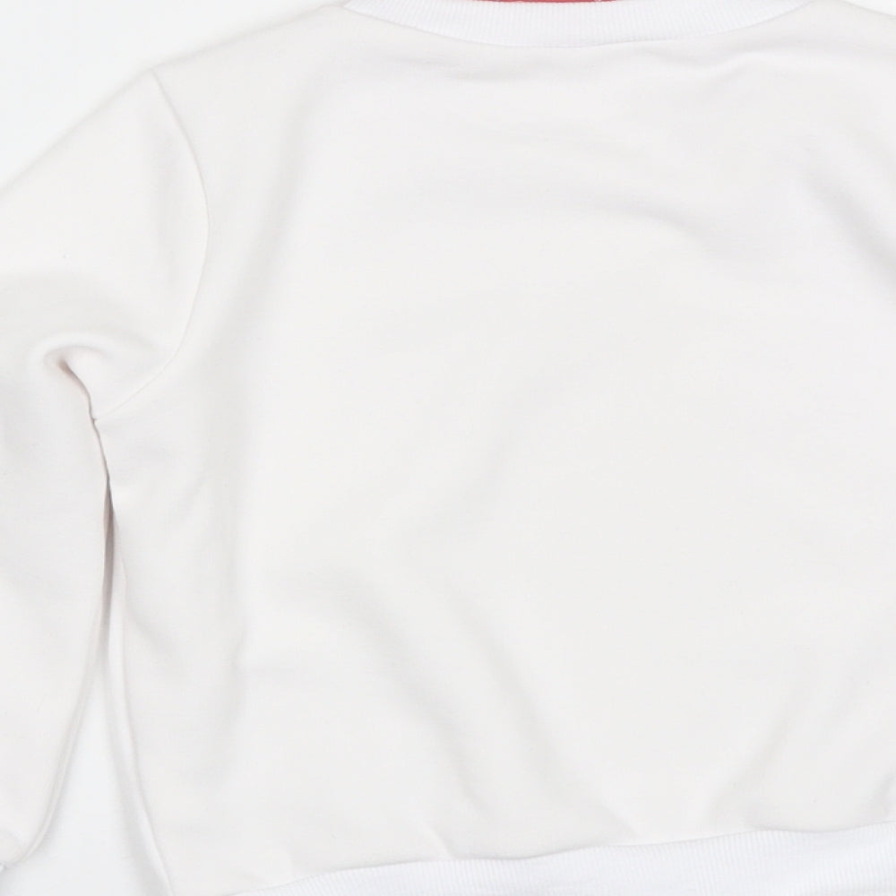 PatPat Girls White   Pullover Sweatshirt Size 7-8 Years