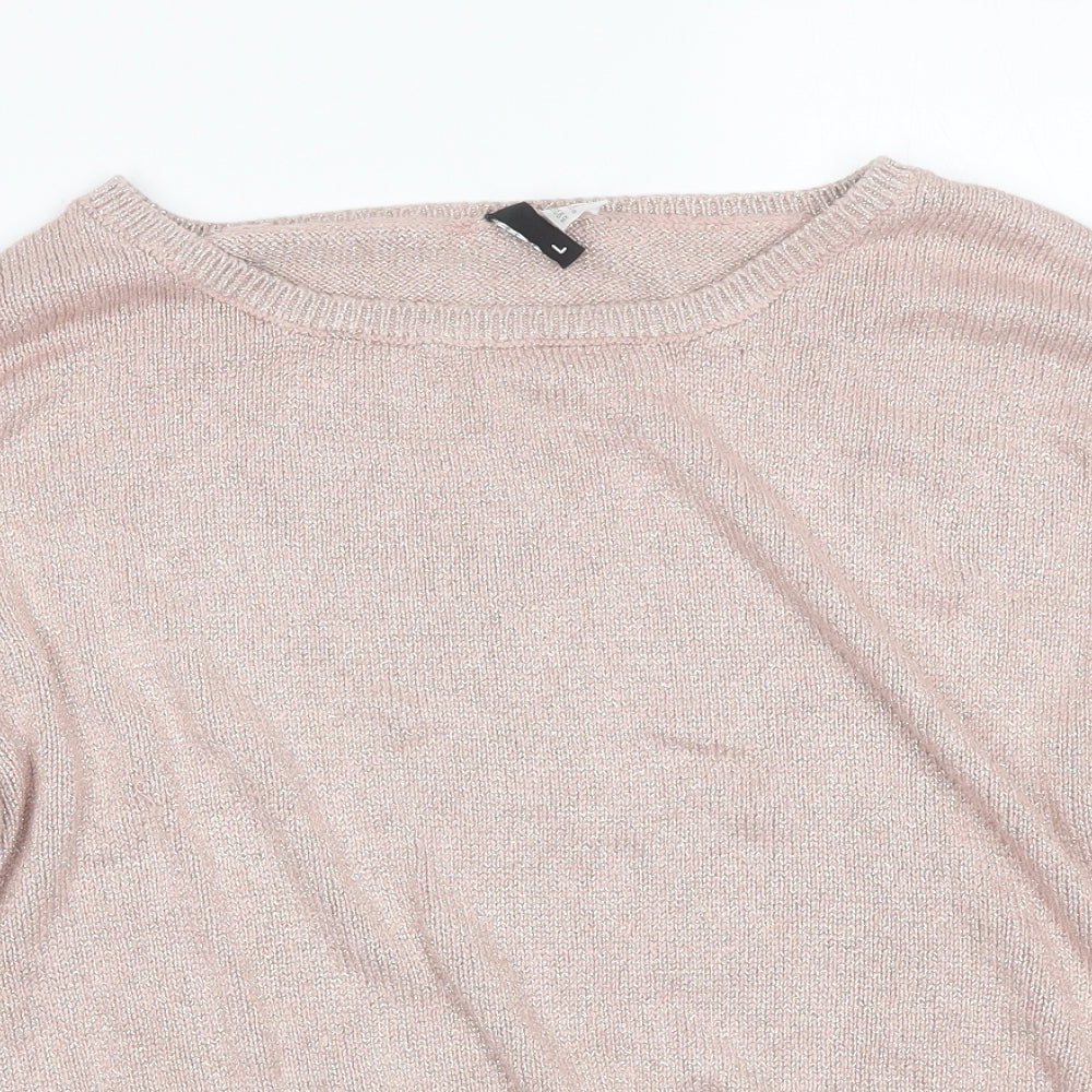 H&M Womens Pink   Pullover Jumper Size L
