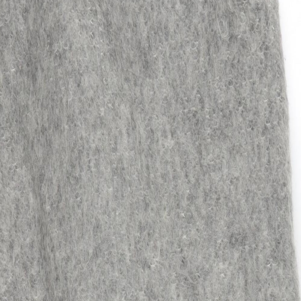 Topshop Womens Grey   Trench Coat Coat Size S