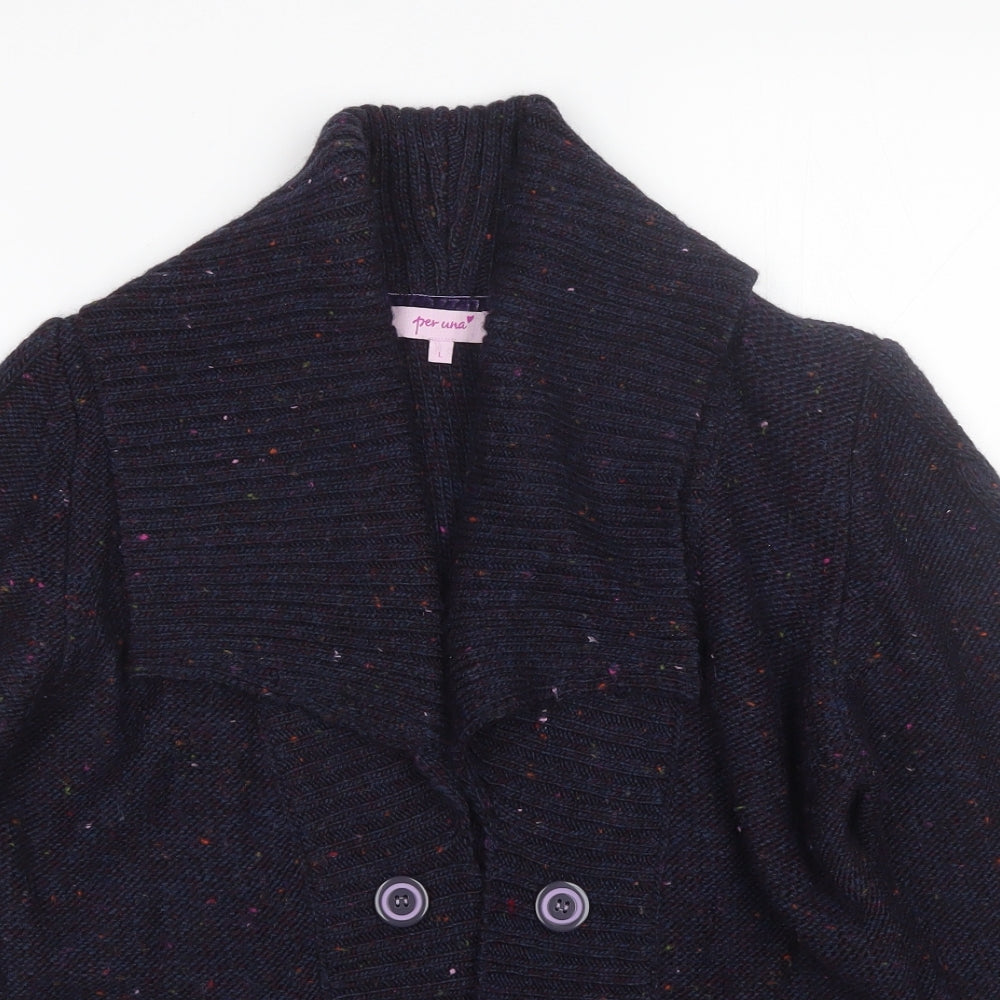 Per Una Womens Blue   Cardigan Jumper Size L