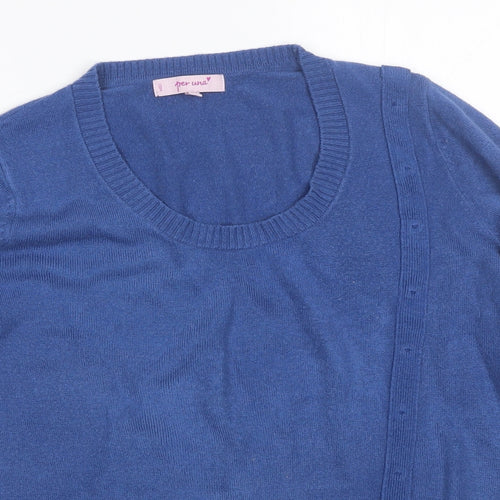 Per Una Womens Blue   Pullover Jumper Size 12