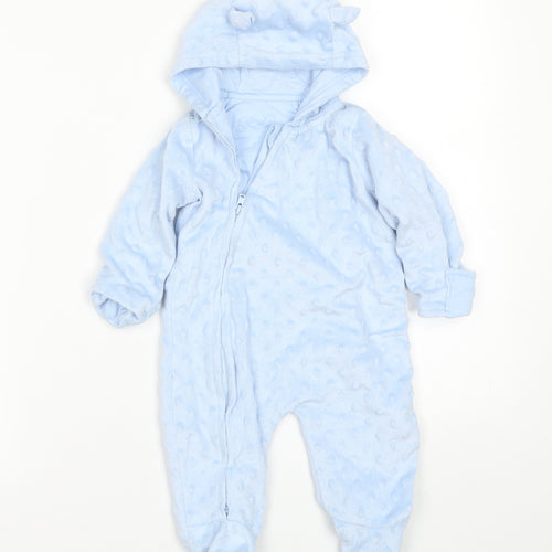 George Baby Blue Polka Dot  Babygrow One-Piece Size 0-3 Months