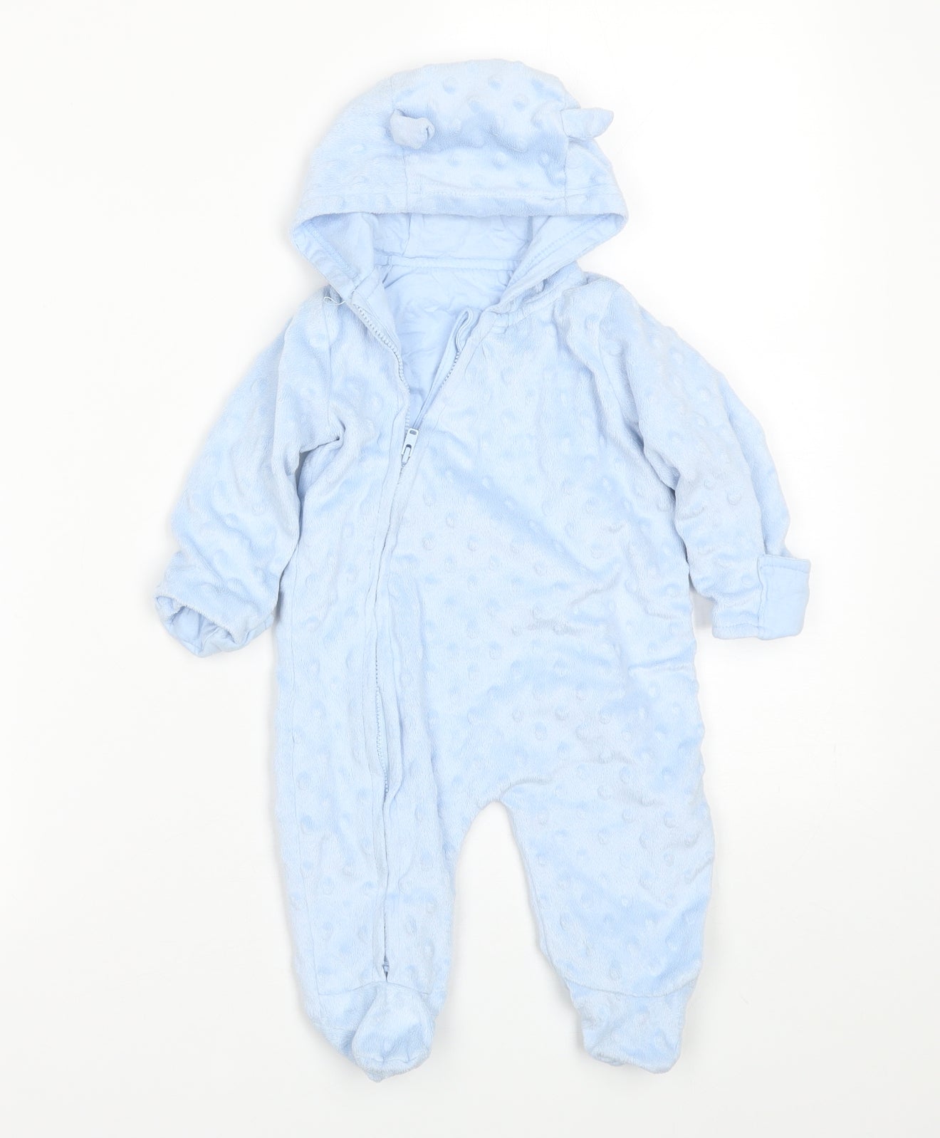 George Baby Blue Polka Dot  Babygrow One-Piece Size 0-3 Months