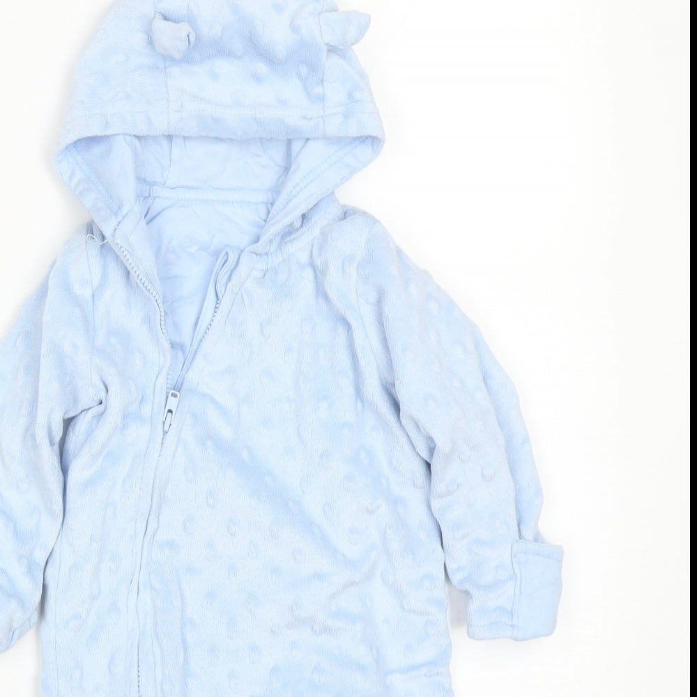 George Baby Blue Polka Dot  Babygrow One-Piece Size 0-3 Months