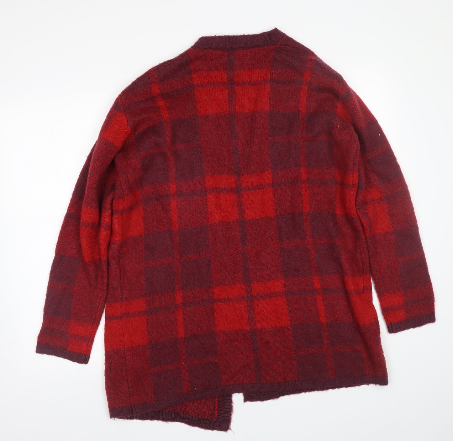 Nutmeg Womens Red Plaid  Cardigan Jumper Size 12