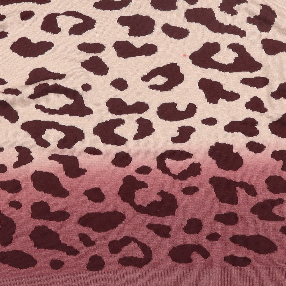 NEXT Womens Red Animal Print  Pullover Jumper Size L