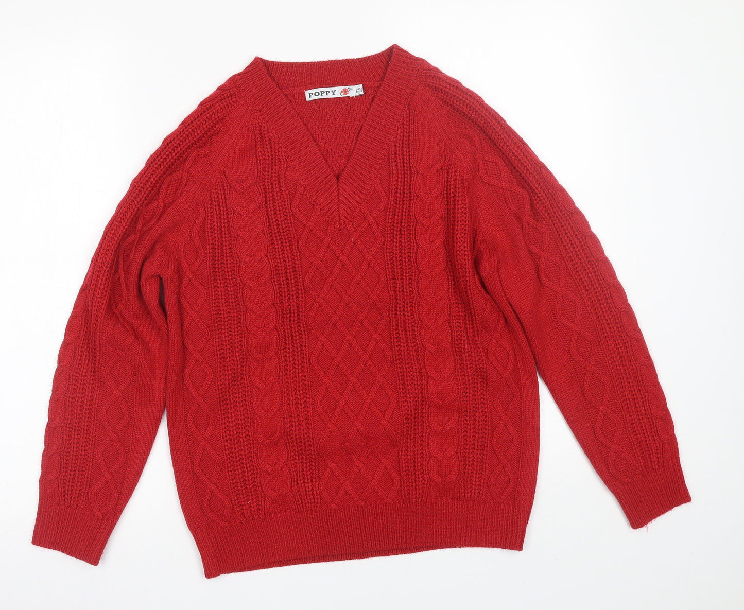 Poppy Womens Red   Pullover Jumper Size 12