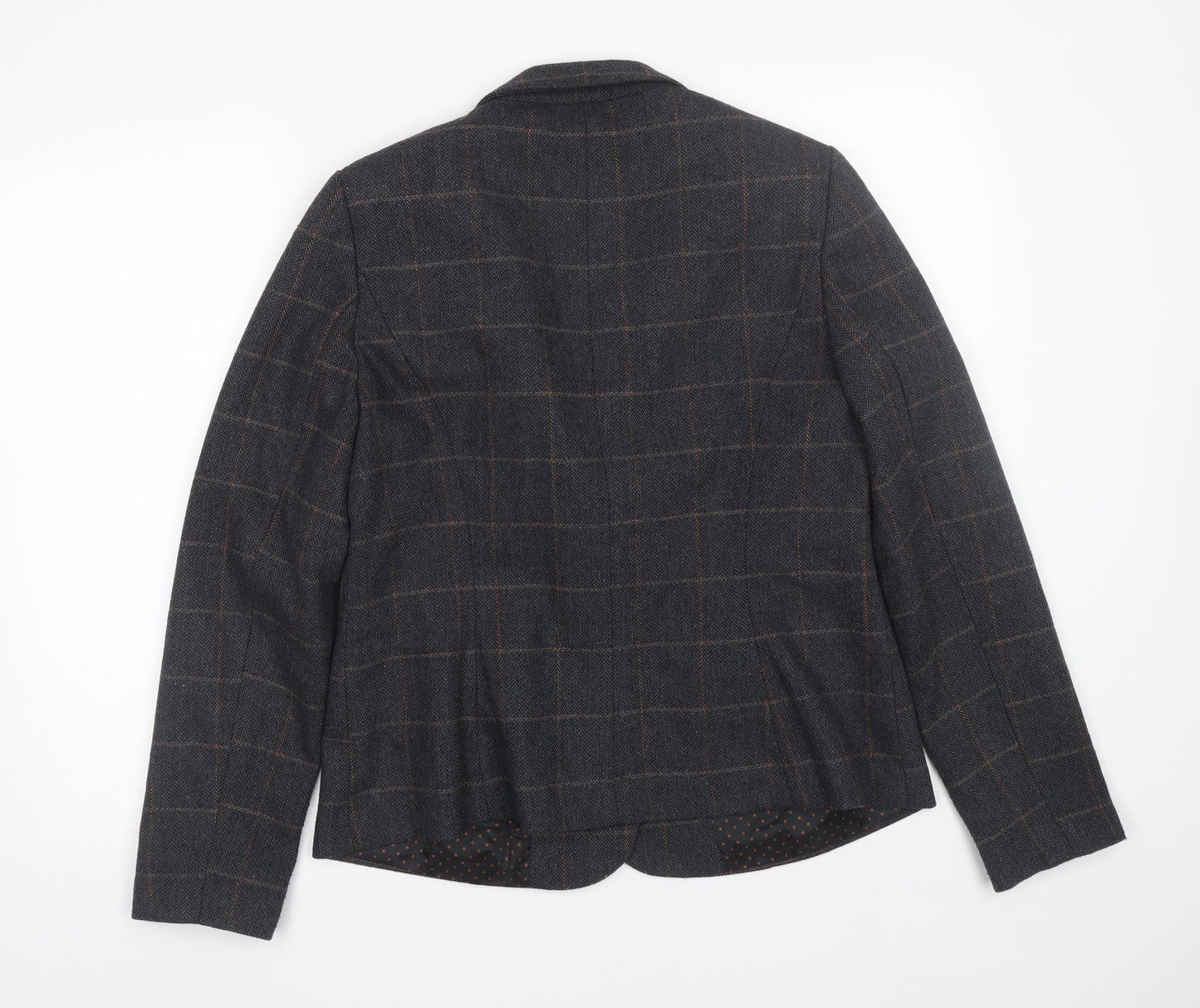 George Womens Grey Plaid Tweed Jacket Suit Size 16