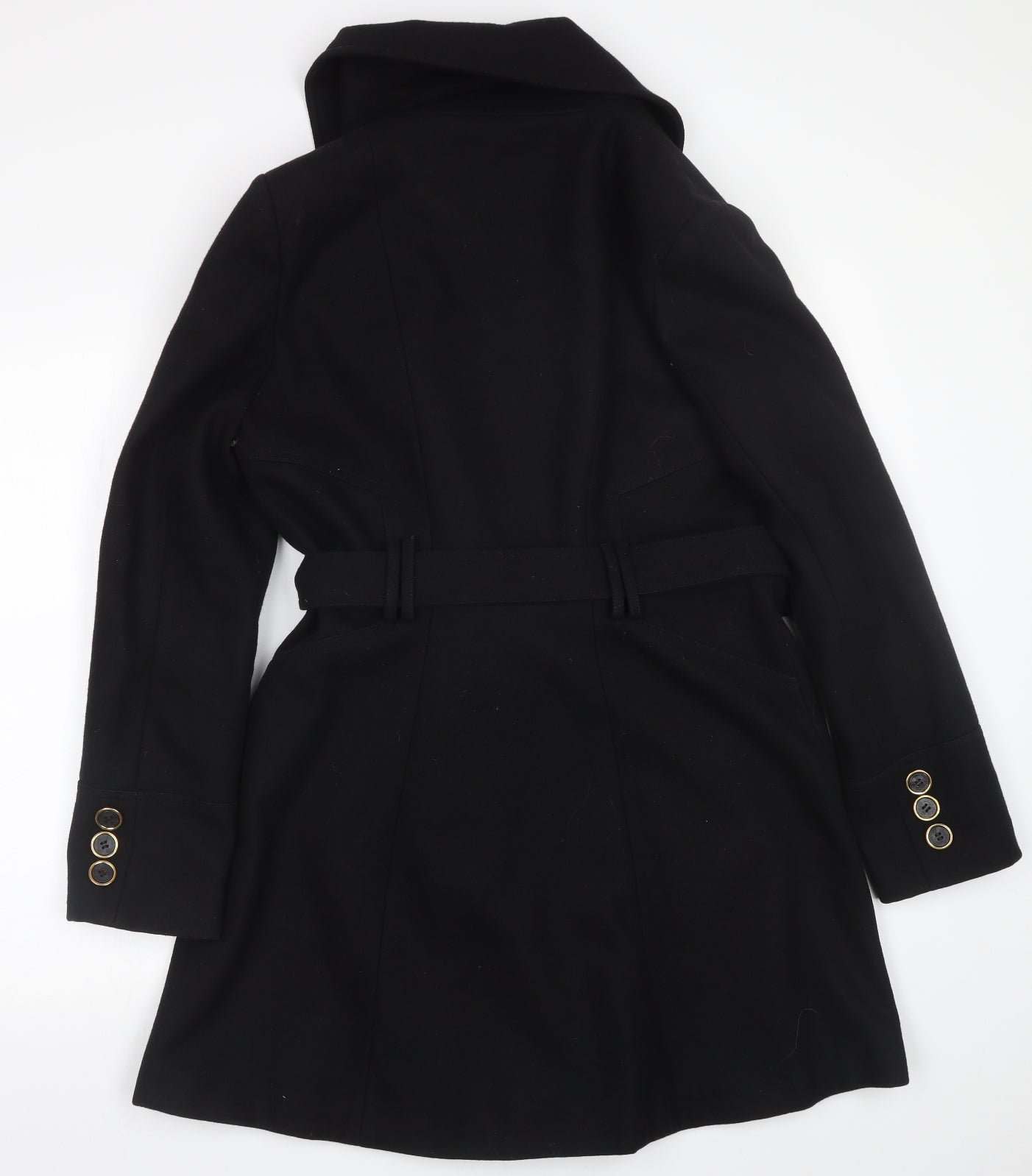 Therapy Womens Black   Trench Coat Coat Size 14