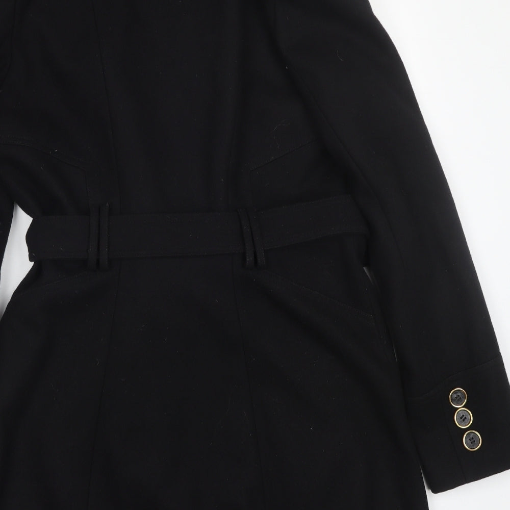 Therapy Womens Black   Trench Coat Coat Size 14