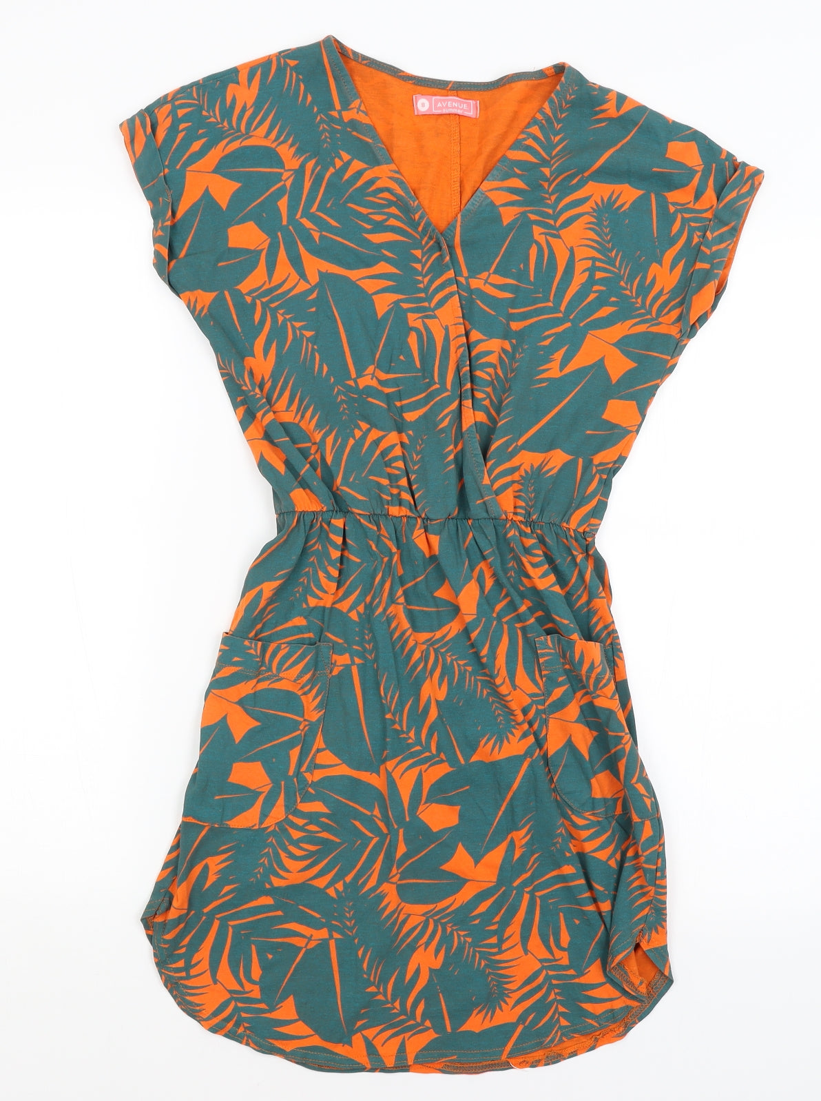 Avenue Womens Green Floral  Bodycon  Size 8