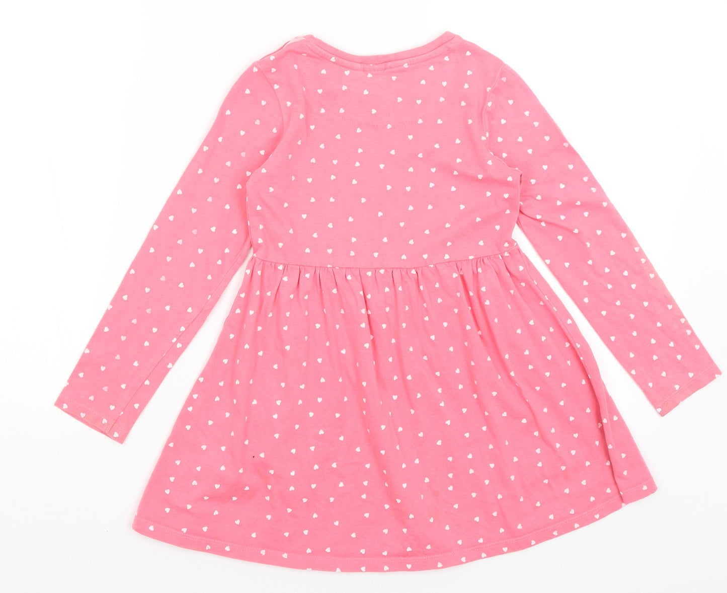 Dunnes Girls Pink   Fit & Flare  Size 5-6 Years  - Hearts