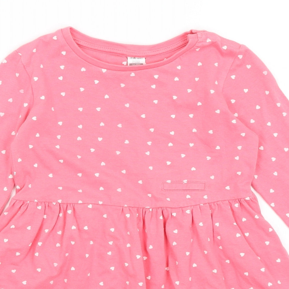 Dunnes Girls Pink   Fit & Flare  Size 5-6 Years  - Hearts