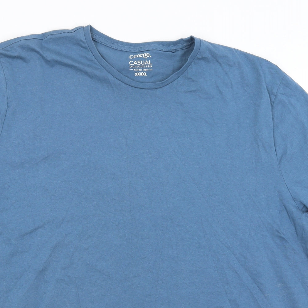 George Mens Blue    T-Shirt Size 4XL