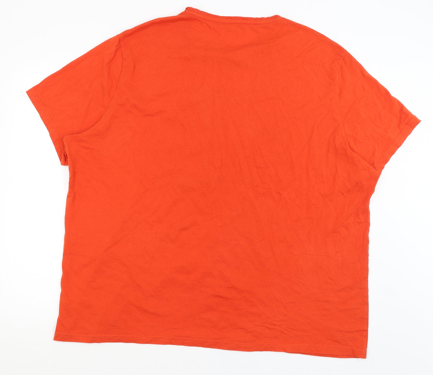 George Mens Orange    T-Shirt Size 4XL