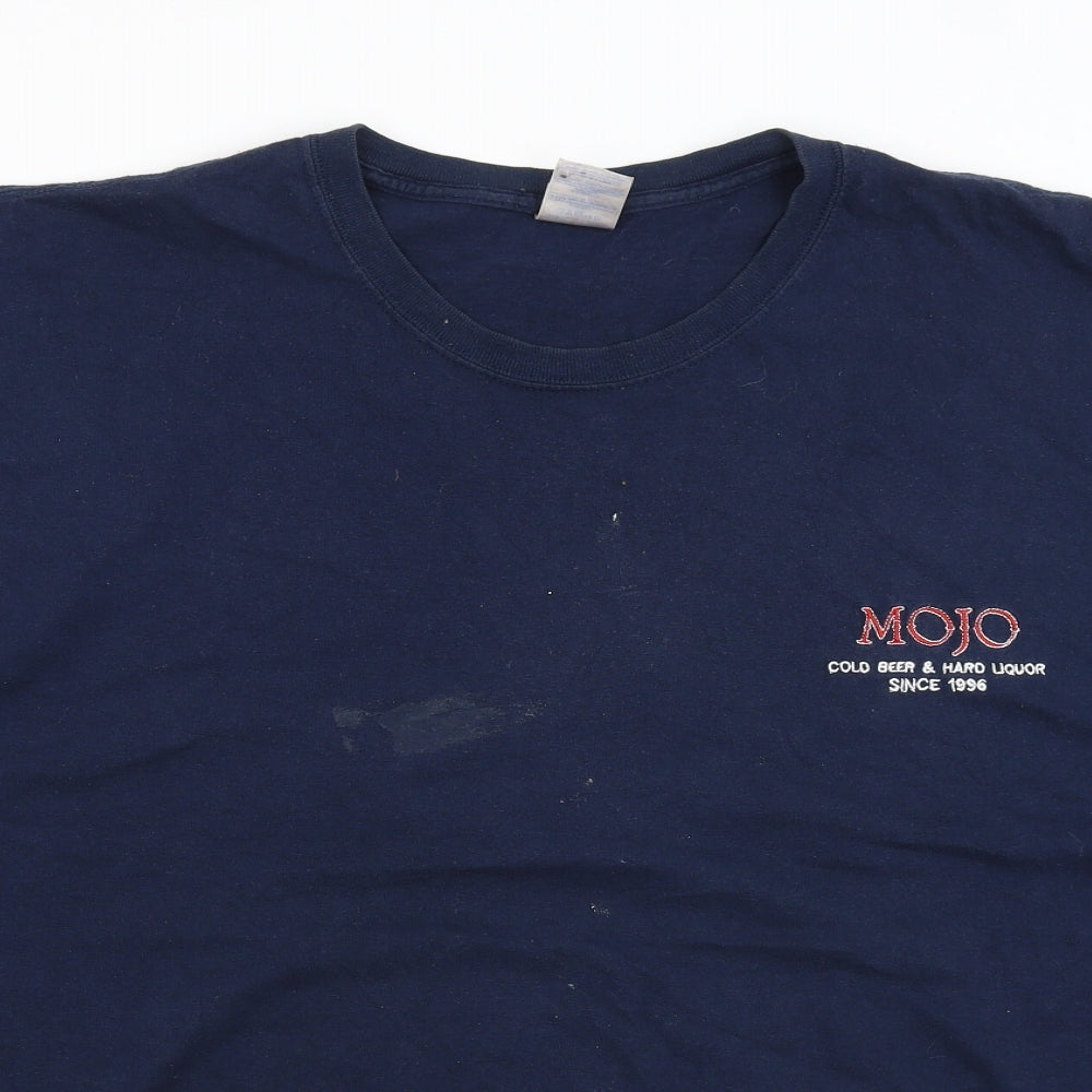 Gildan Mens Blue    T-Shirt Size 3XL  - Mojo Bar