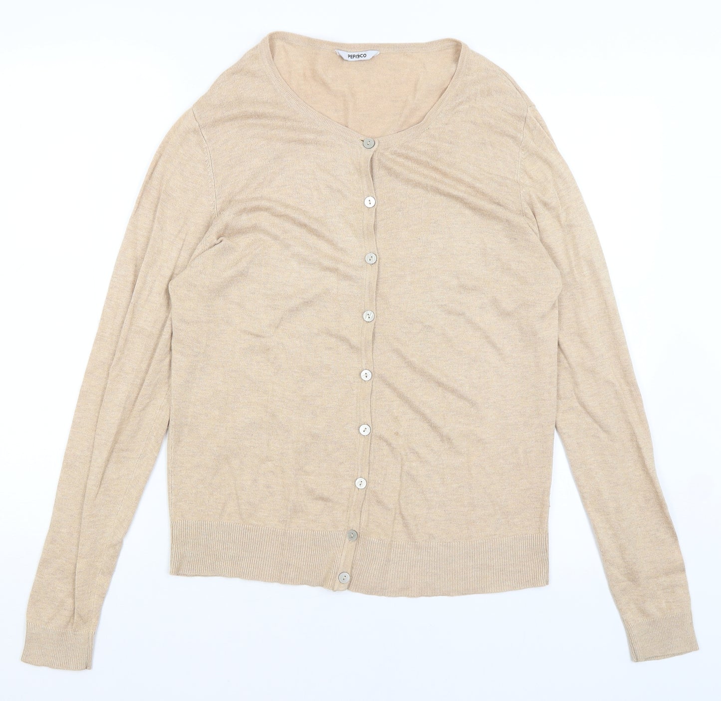 Pep & Co Womens Beige   Cardigan Jumper Size 16