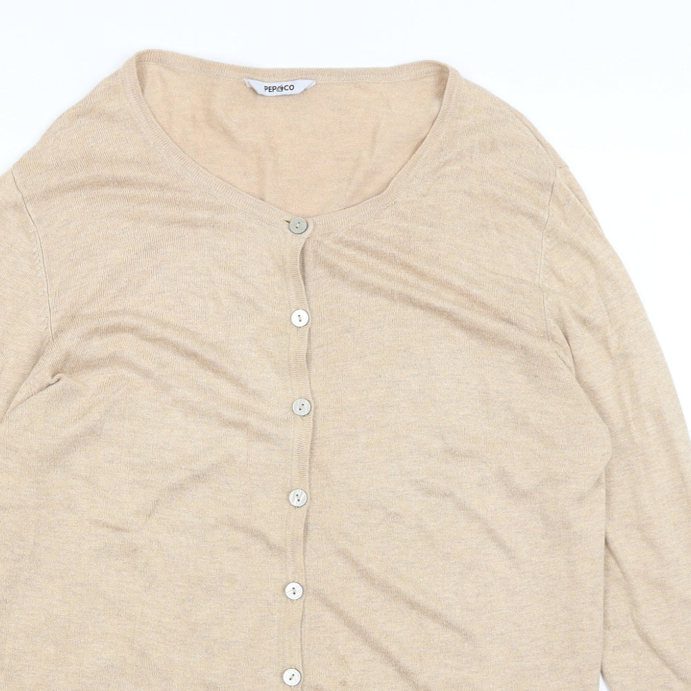 Pep & Co Womens Beige   Cardigan Jumper Size 16