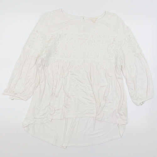 Advia Womens White   Basic Blouse Size S
