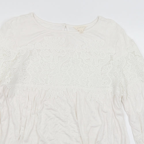 Advia Womens White   Basic Blouse Size S