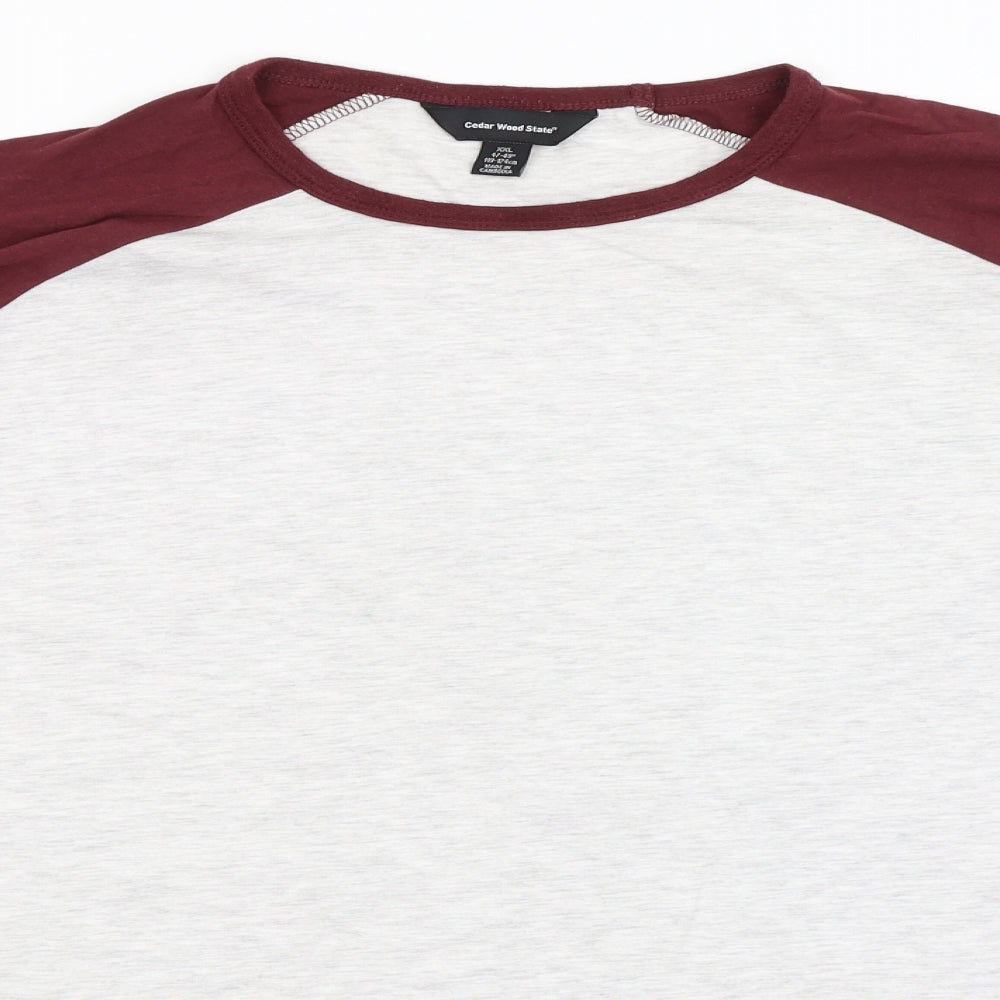 Cedar Wood State Mens Grey    T-Shirt Size 2XL