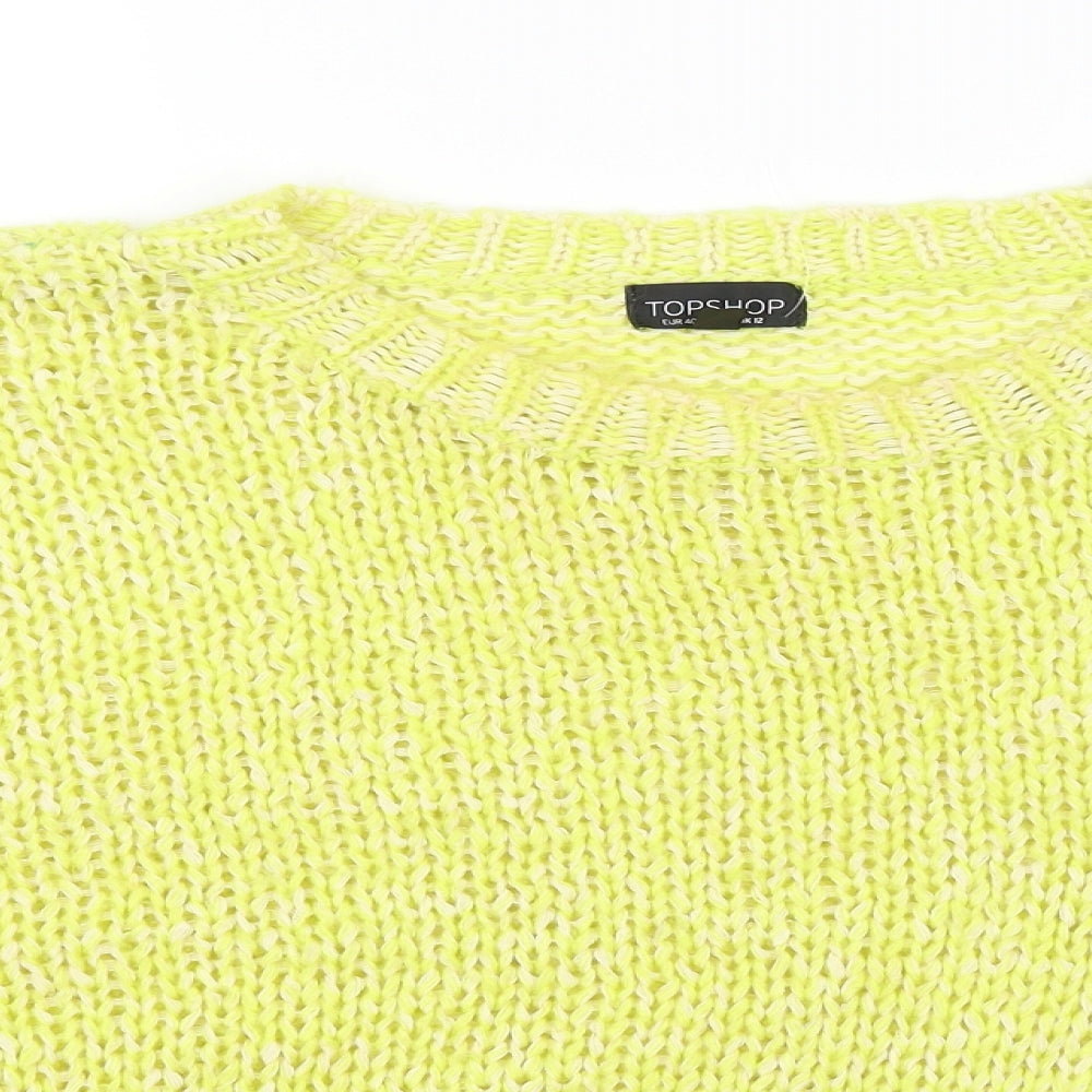 Topshop Womens Yellow   Pullover Jumper Size 12