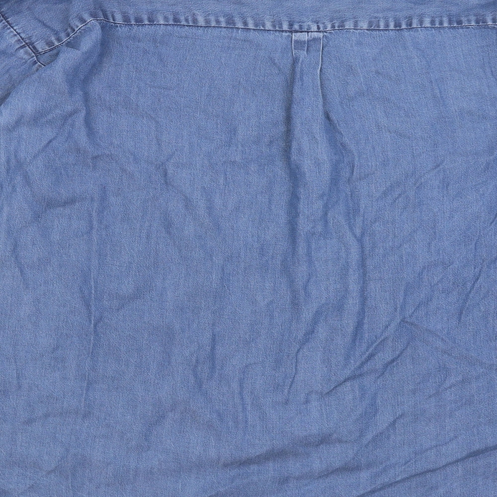 Very Womens Blue   Basic Button-Up Size 14