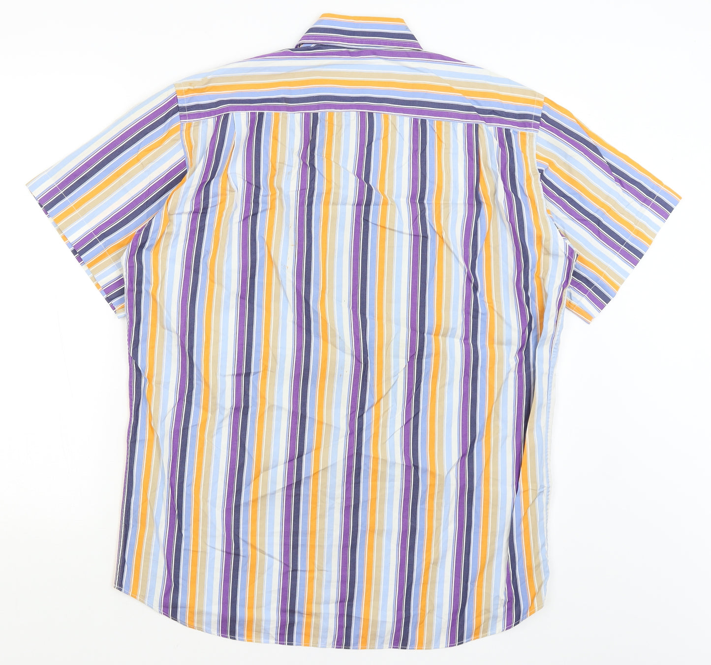 Coveri Womens White Striped  Basic Button-Up Size 16