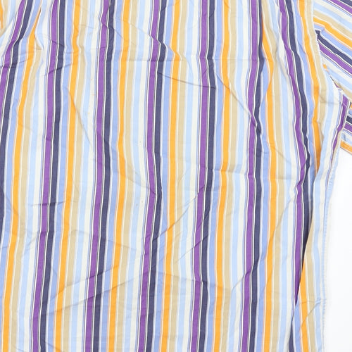 Coveri Womens White Striped  Basic Button-Up Size 16