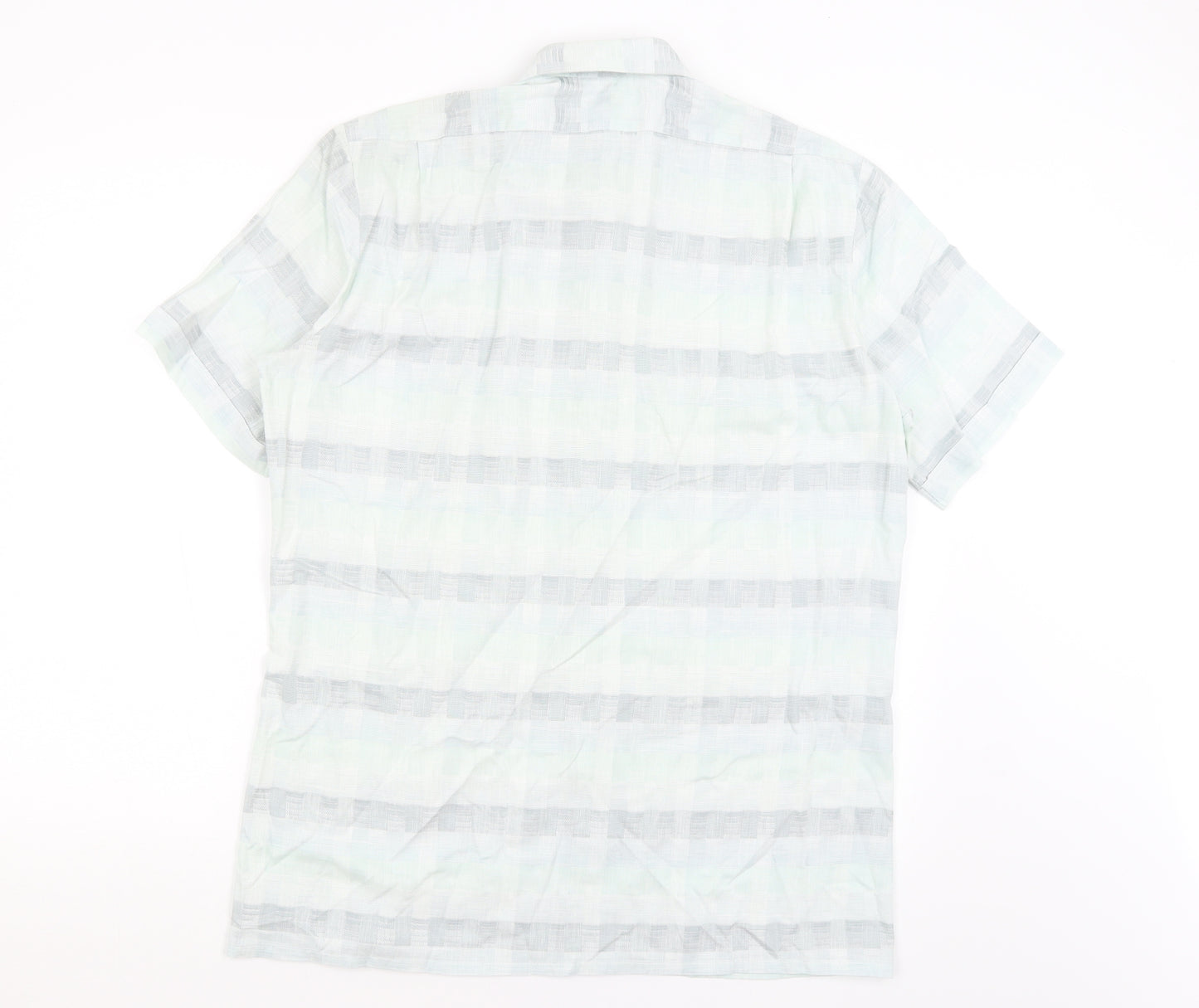 Jaques Britt Womens Blue Check  Basic Button-Up Size 16