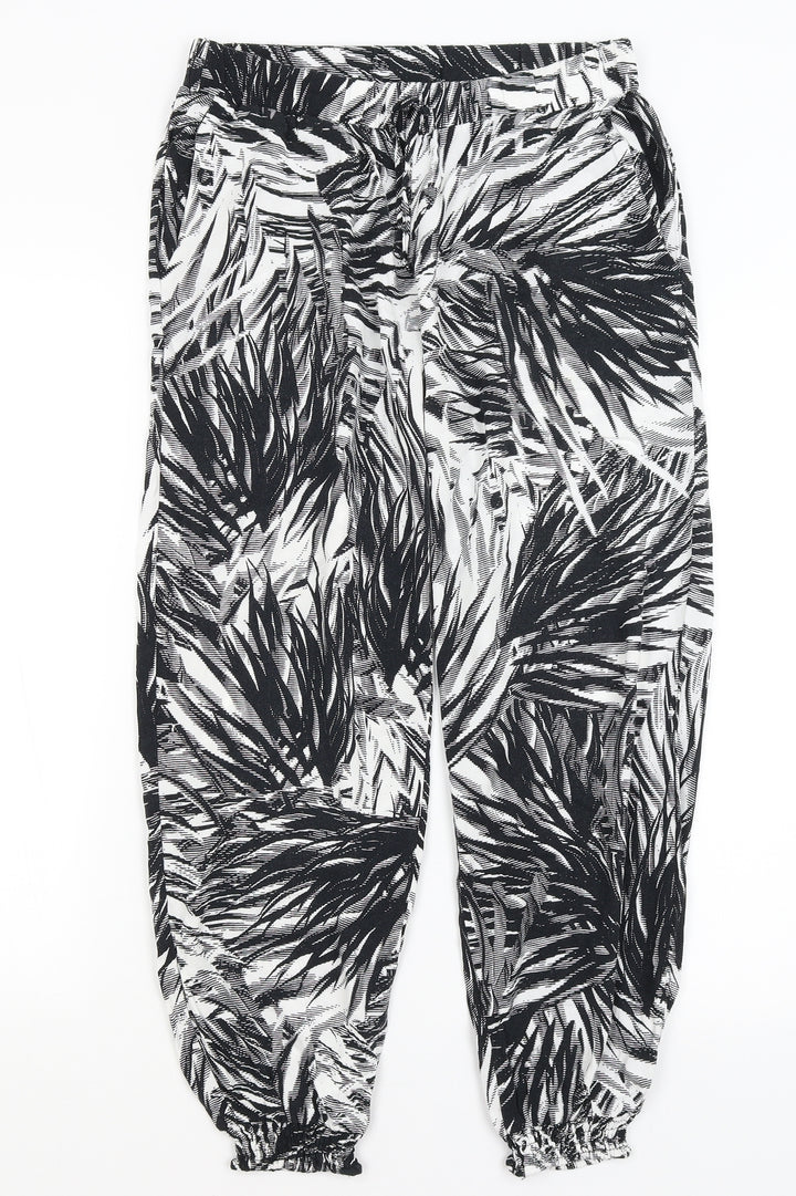 F&F Womens White Harem Trousers Size S L26 in