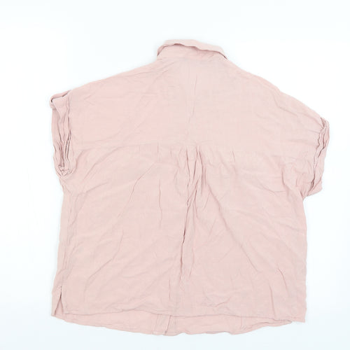 New Look Womens Pink   Basic Button-Up Size 10