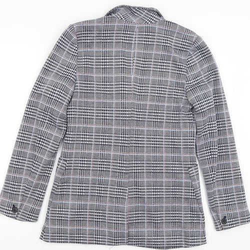 Gap Womens Blue Plaid  Jacket Blazer Size 6