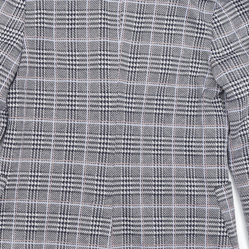 Gap Womens Blue Plaid  Jacket Blazer Size 6
