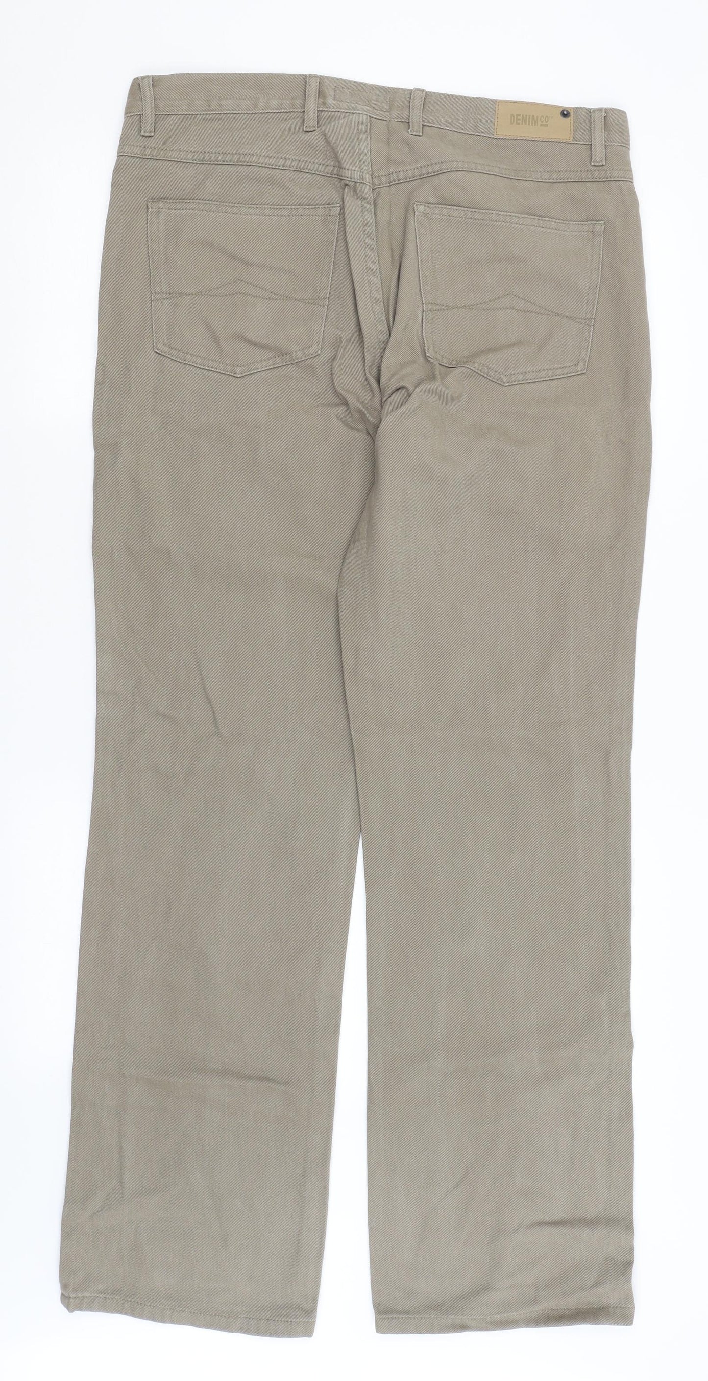 Denim Co Mens Brown   Bootcut Jeans Size 34 in L33 in