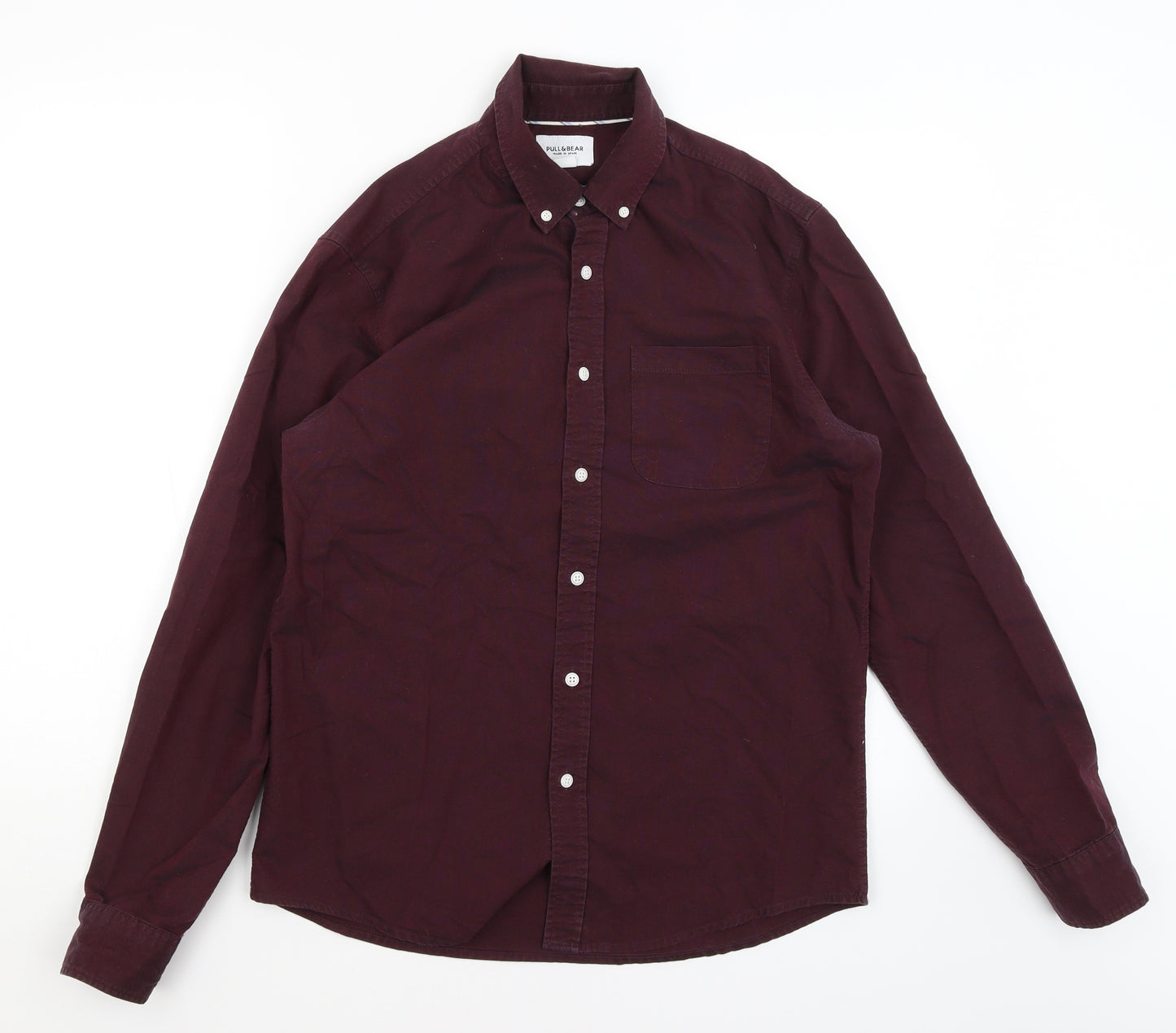 Pull & Bear Mens Purple    Button-Up Size M