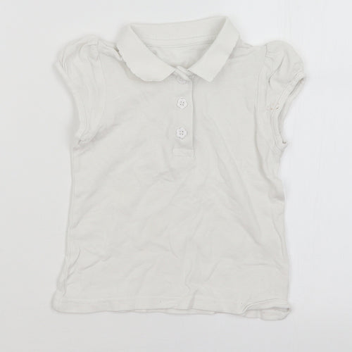 Matalan Girls White   Basic Polo Size 5 Years