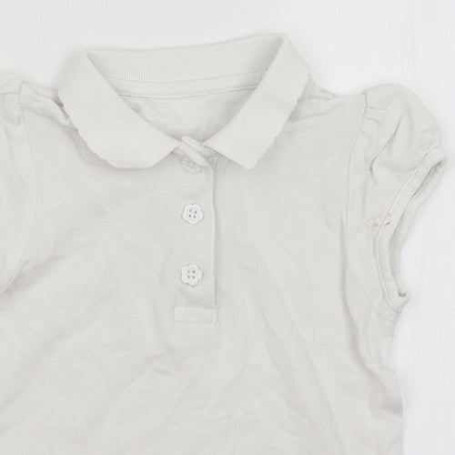 Matalan Girls White   Basic Polo Size 5 Years