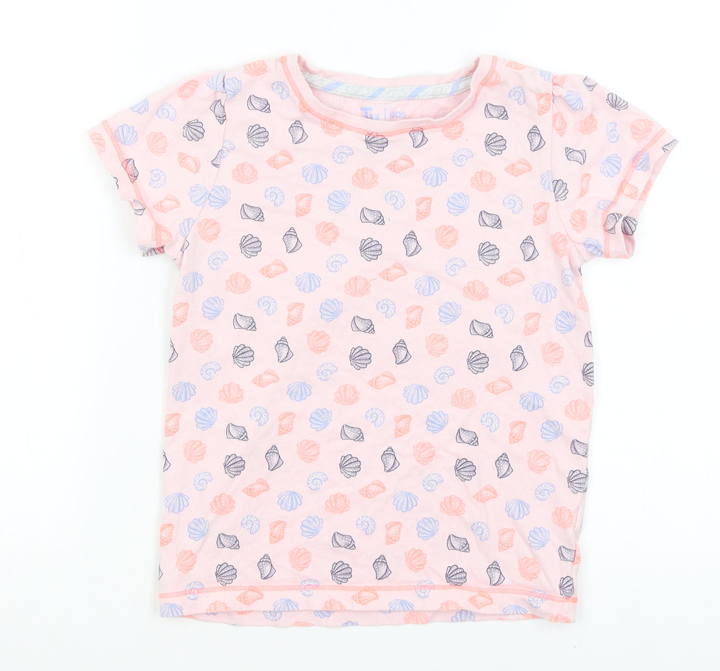 TU Girls Pink   Basic T-Shirt Size 9-10 Years  - Shells