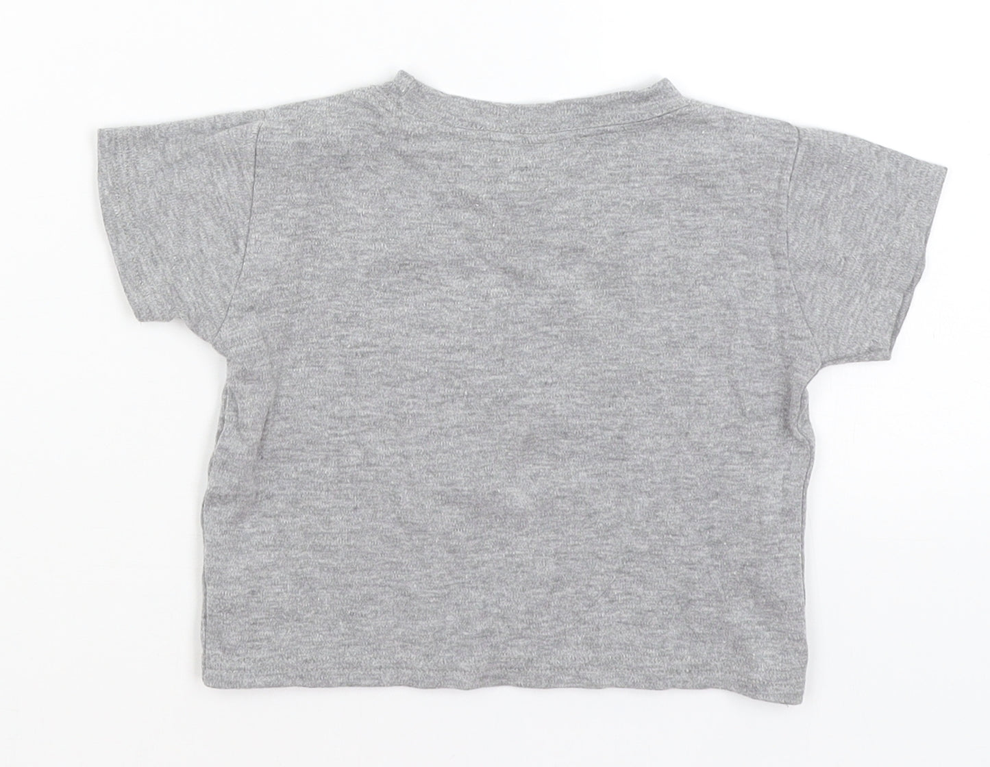 Preworn Baby Grey   Basic T-Shirt Size 6-9 Months  - Mini