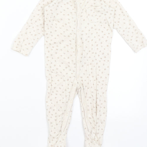 Mothercare Baby Beige Animal Print  Babygrow One-Piece Size 9-12 Months