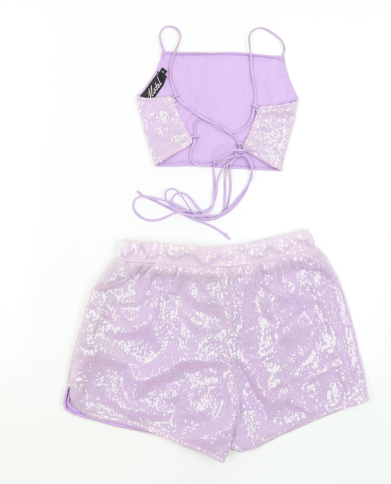 Matel Womens Purple   Shorts Outfit/Set Size S