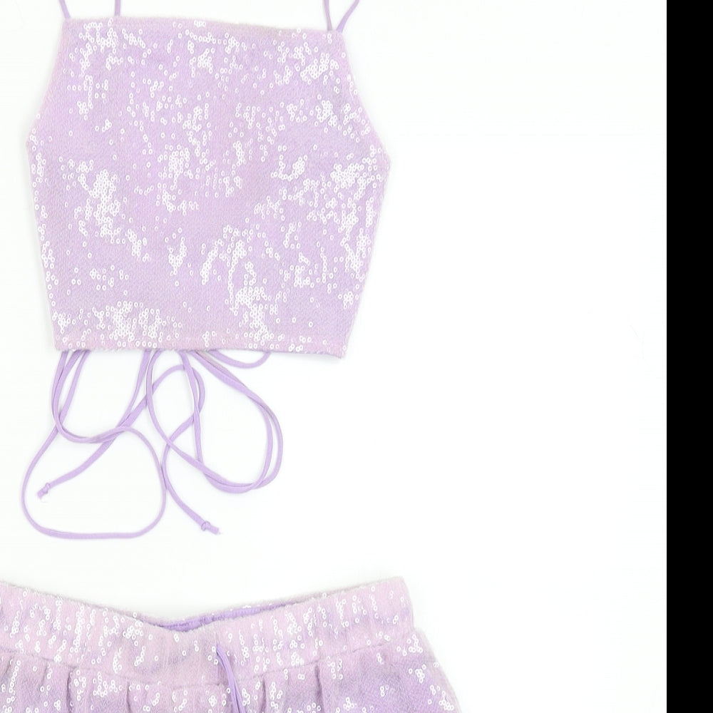 Matel Womens Purple   Shorts Outfit/Set Size S