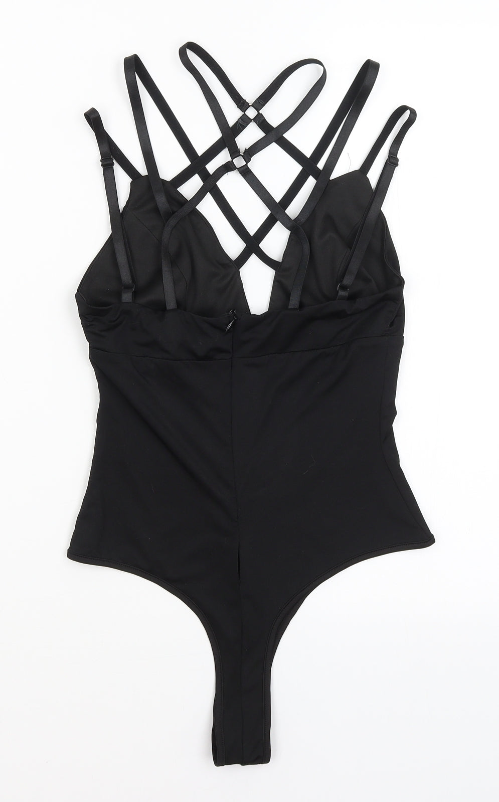 Pretty Little Thing Womens Black   Bodysuit One-Piece Size 8