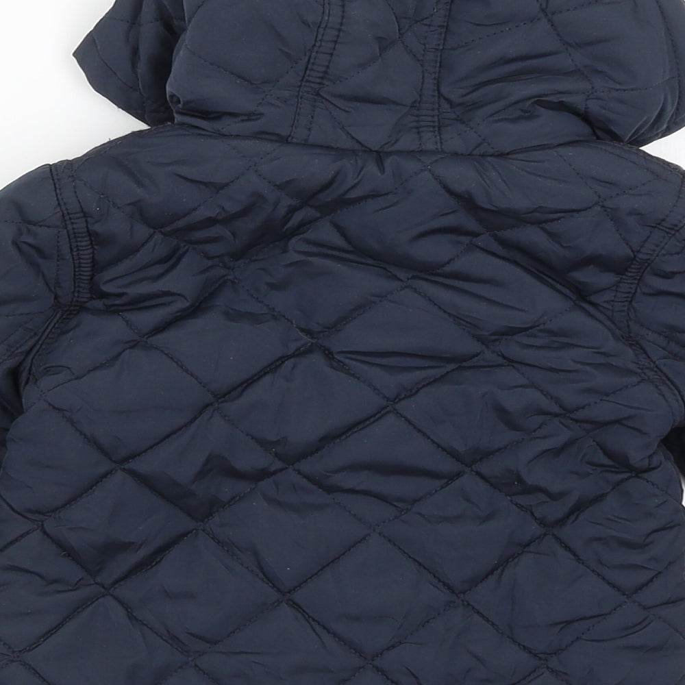 Debenhams Baby Blue   Quilted Coat Size 12-18 Months