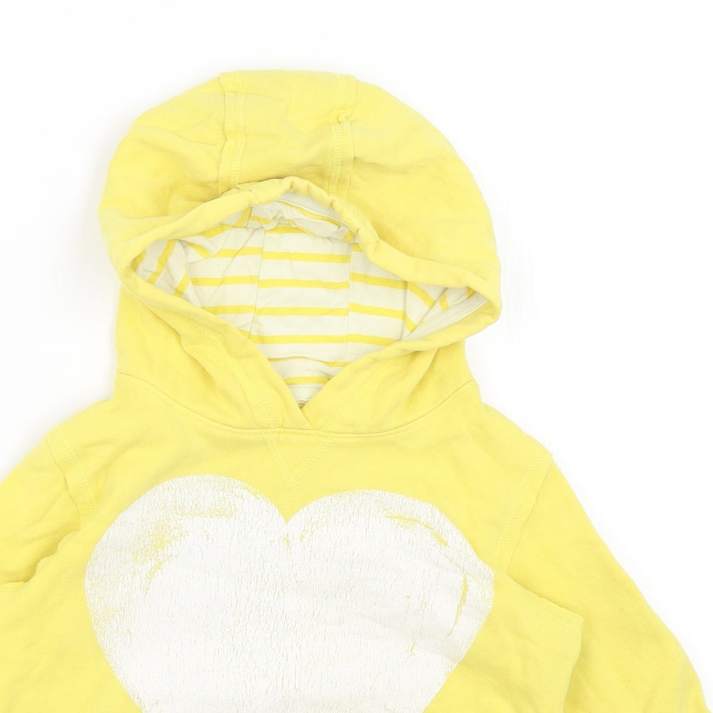 NEXT Girls Yellow   Pullover Hoodie Size 6 Years  - Love U