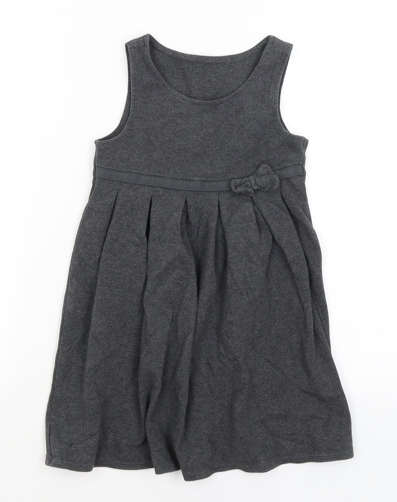 M&S Girls Grey   Fit & Flare  Size 6-7 Years